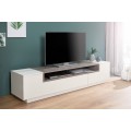 Designový TV stolek Kingdom 180cm bílá / beton