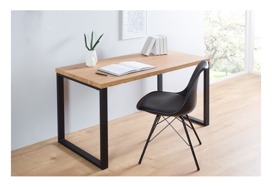 Designový moderní pracovní stůl 128cm černá / dub
