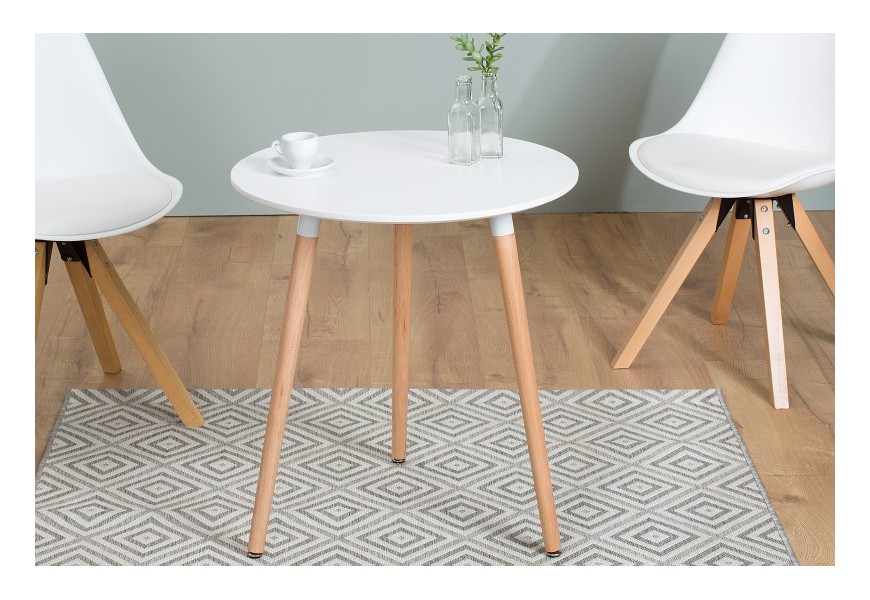 Designový příruční stolek Scandinavia 60cm bílý