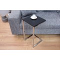 Stylový příruční stolek Simply černo-stříbrný