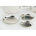 Set designových dekorativních stříbrných misek Orient