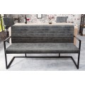 Designová prošívaná lavice Imperial 160cm šedá