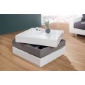 Designový konferenční stolek Multilevel bílá / šedá