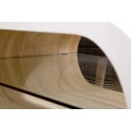 Designový moderní konferenční stolek Manhattan 110cm bílá / dub