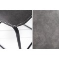 Designová barová židle Django vintage šedá