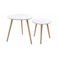 Set designových retro příručních stolků Scandinavia