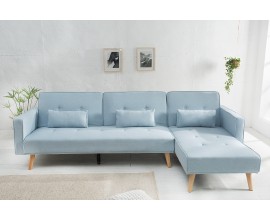 Stylová retro sedačka Nordic 265cm světlomodrá