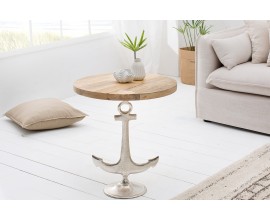 Designový příruční stolek z masivu Kotva 56 cm