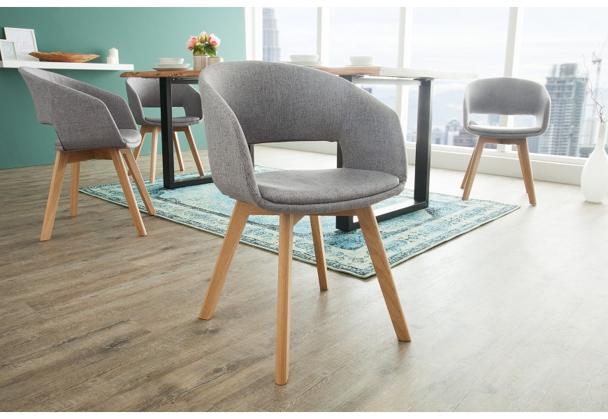 Designová skandinávská židle Nordic Star šedá