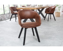 Designová skandinávská židle Nordic Star hnědá