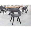 Designová skandinávská židle Nordic Star tmavě šedá