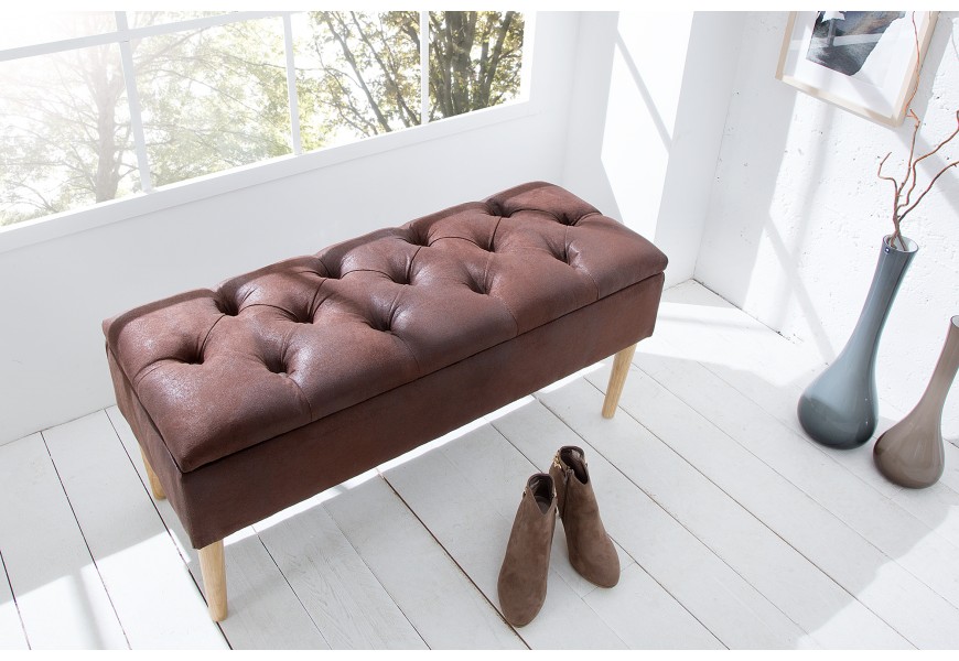 Designová lavice Torino 100cm hnědá