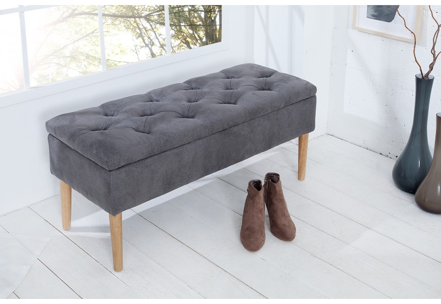 Designová lavice Torino 100cm šedá