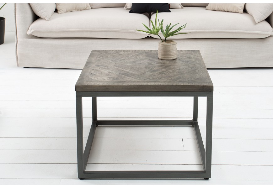 Designový industriální stolek Infinity 60 cm šedý