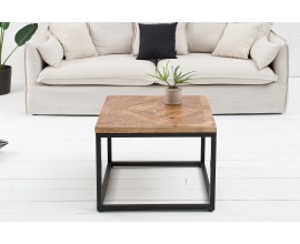 Designový industriální stolek Infinity 60 cm přírodní