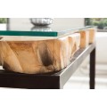 Designový industriální konferenční stolek Teak Root z masivu