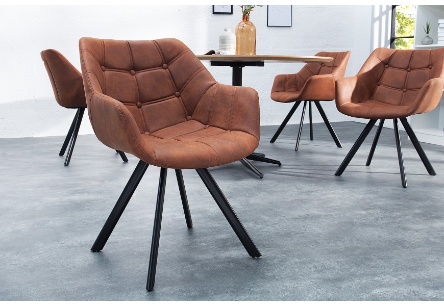 Designov&aacute; retro židle Dutch Courturier antick&aacute; hněd&aacute;