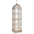 Antique White Large Bird Cage Shelving Unit