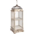 Antique White Bird Cage Shelving Unit