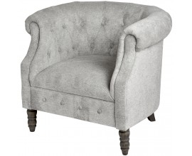 Silver Chesterfield Tub Chair