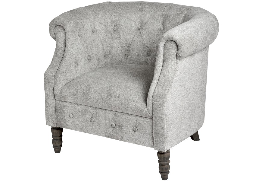 Silver Chesterfield Tub Chair