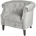 Silver Chesterfield Tub Chair