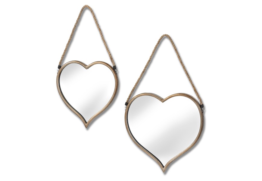 Set dvou stylových zrcadel Heart