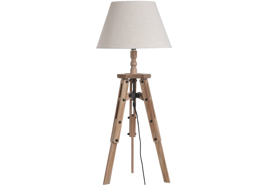 Designová dřevěná Tripod stolní lampa