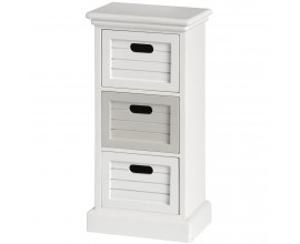 White and Grey Multi Purpose Three Drawer Unit