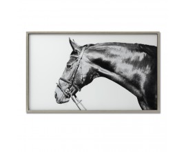 Thoroughbred Glass Image With Silver Frame