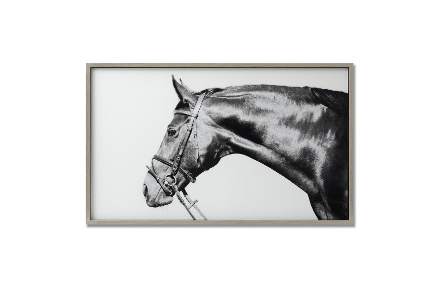 Thoroughbred Glass Image With Silver Frame