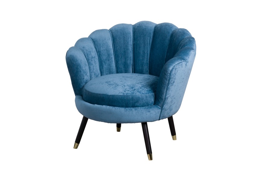 Teal Ribbed Teacup Chair