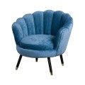 Teal Ribbed Teacup Chair