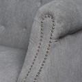 Silver Button Pressed 2 Seater Sofa