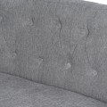 Silver Button Pressed 2 Seater Sofa