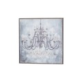 Vintage Chandelier Painting With Wooden Frame