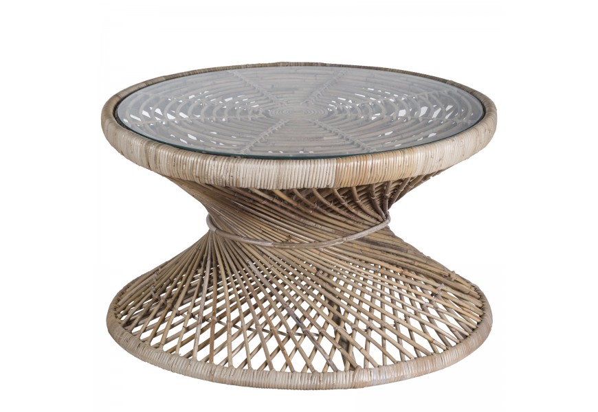The Bali Collection Full Rattan Twisted Coffee Table