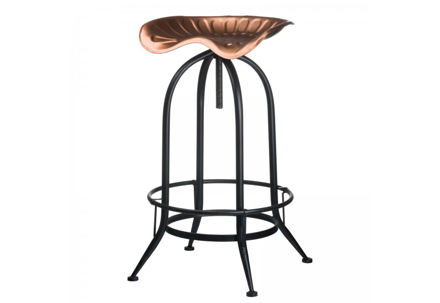 Copper Effect Tractor Seat Bar Stool