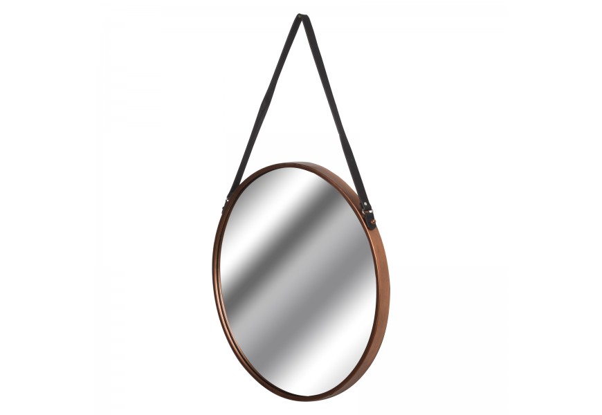 Designové závěsné zrcadlo měděné Rim 54cm