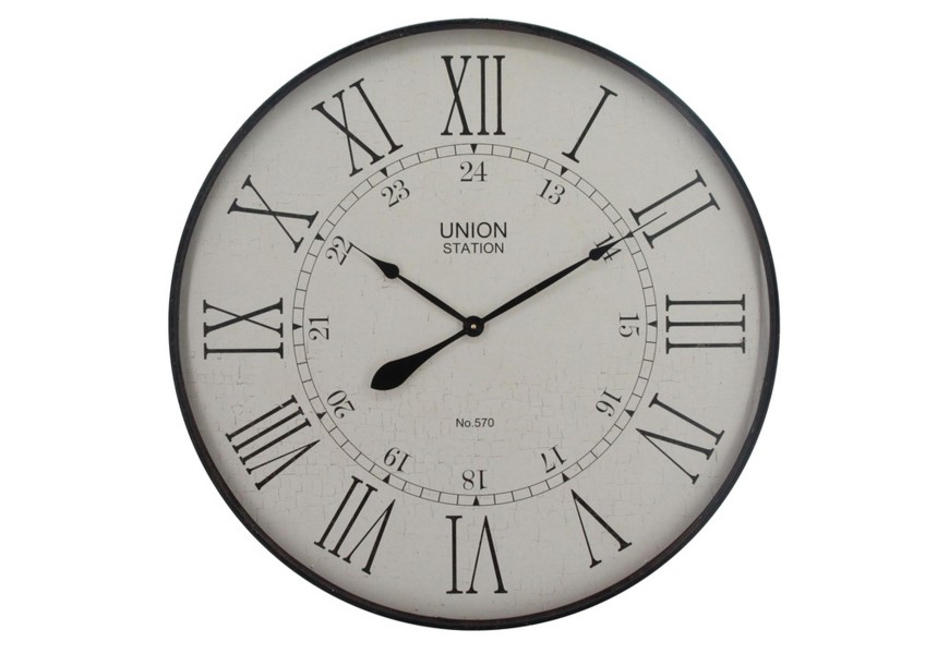 Stylové nástěnné hodiny Embossed 80cm