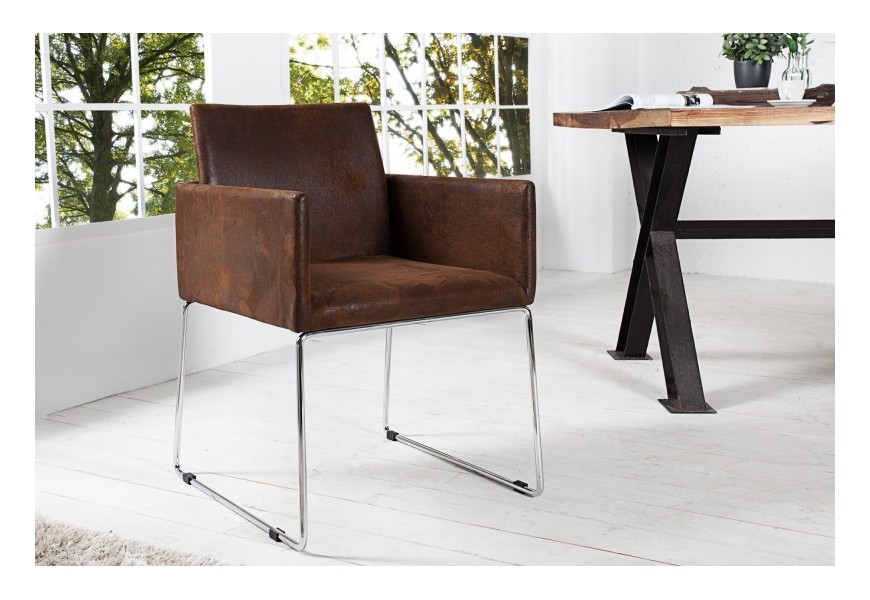 Elegantní moderní židle Bari hnědá