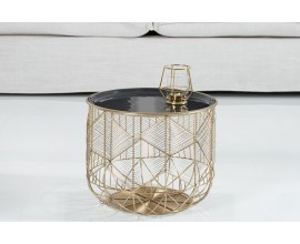 Designový Art Deco příruční stolek Storage 36cm zlatá