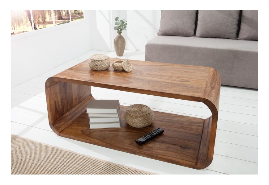 Luxusní designový konferenční stolek z masivu Circle 100cm