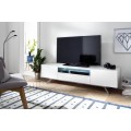 Designový moderní TV stolek True White 185cm bílý