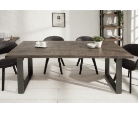 Stylový industriální jídelní stůl z masivu Steele Craft 160cm šedá