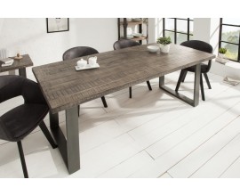 Stylový industriální jídelní stůl z masivu Steele Craft 180cm šedá