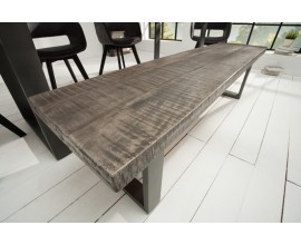 Stylová industriální lavice z masivu Steele Craft 170cm šedá