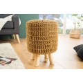 Designová moderní taburetka Stool 41cm hořčicová