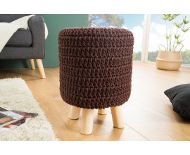 Designová moderní taburetka Stool 41cm hnědá