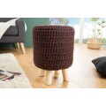 Designová moderní taburetka Stool 41cm hnědá